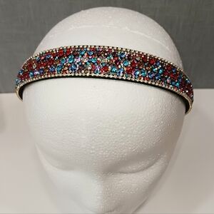 Sparkly Rhinestone Headband Fashionista Chic Bold Bohemian Summer Fun 70s‎ Disco